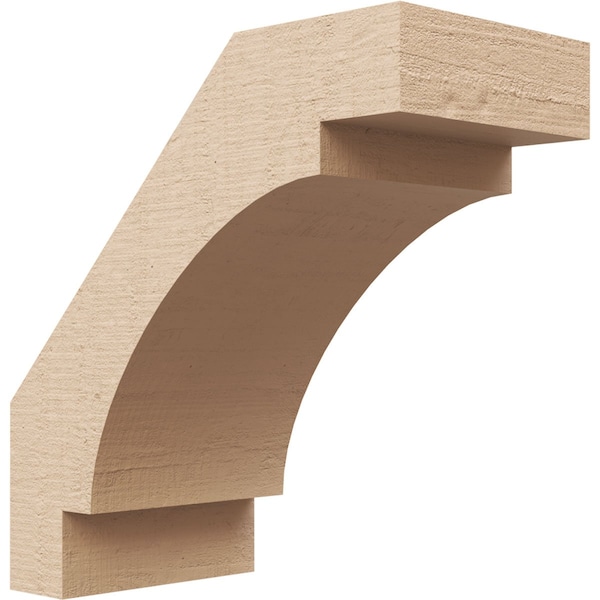 Ekena Millwork 3-inch W x 6-inch D x 6-inch H Merced Rough Cedar Woodgrain TimberThane Knee Brace, Primed BRCUR03X06X06MRCRCPR - main